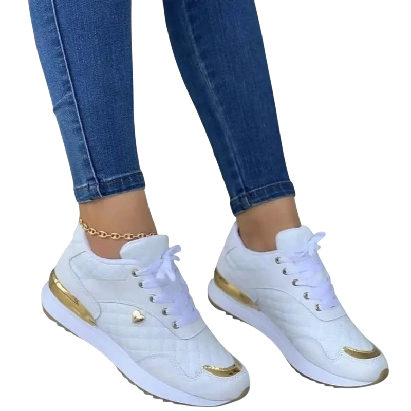 Baskets Femme Design Moderne Texturés - blanc / 36