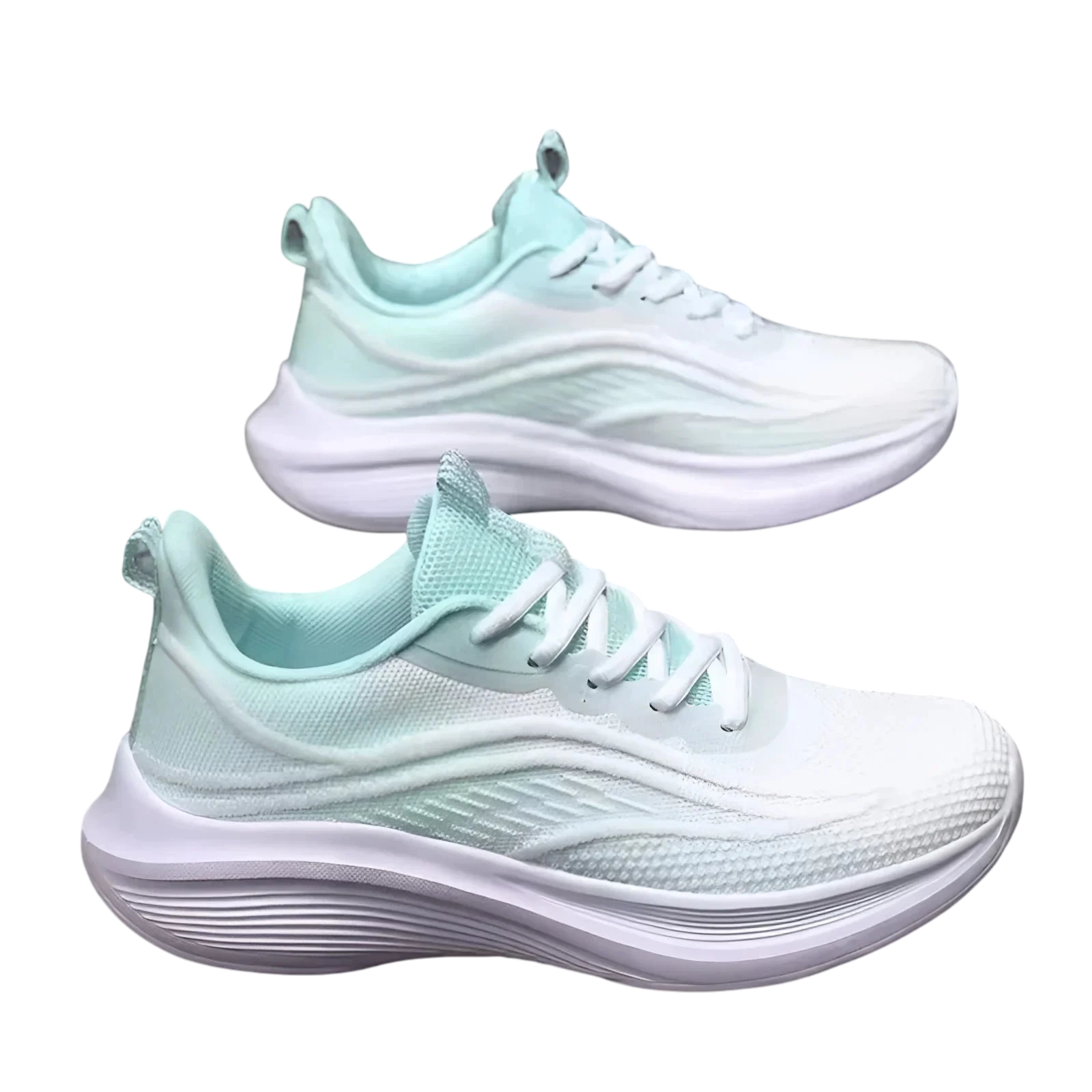 Baskets Légères Maille Respirante Semelle Amortissante Pour Course et Marche - Vert / 36