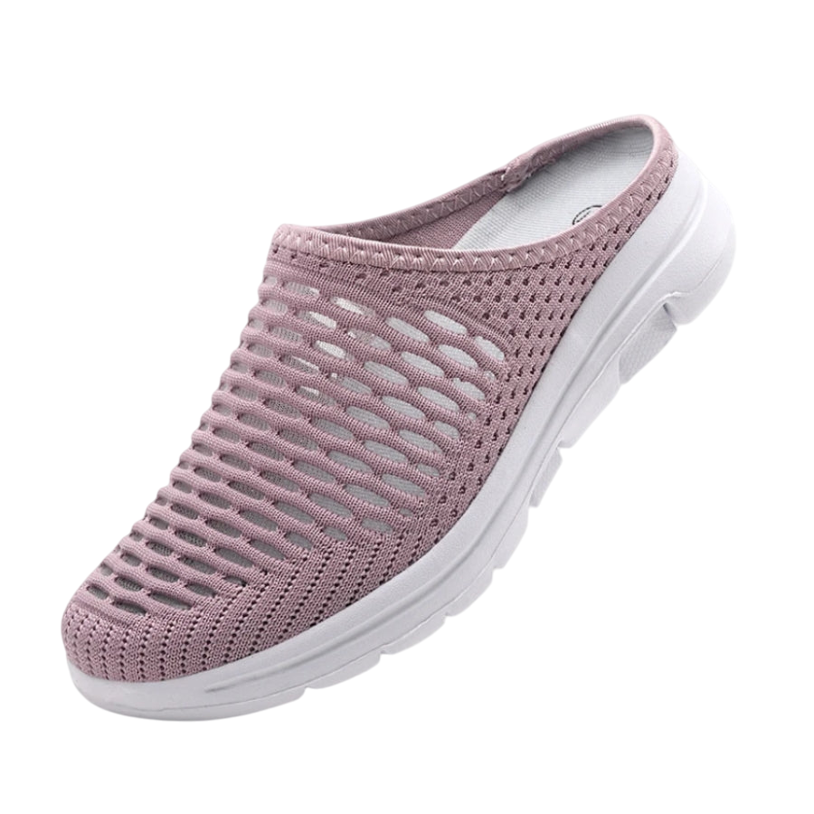 Sabots Mules Tissu Maillé - Rose / 35