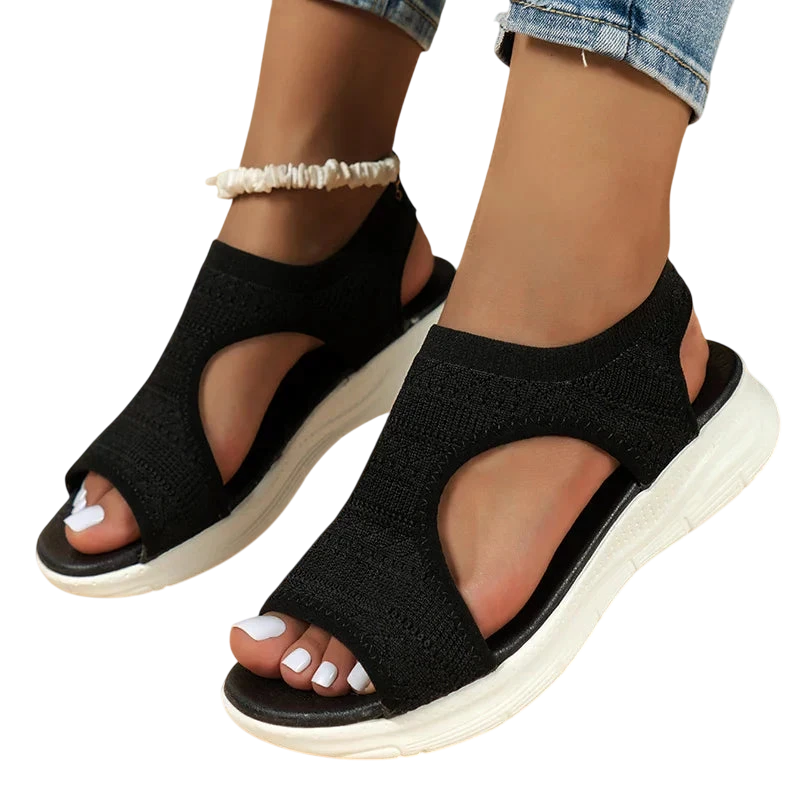 Sandales en Maille Confortables à Semelle Épaisse - noir / 35