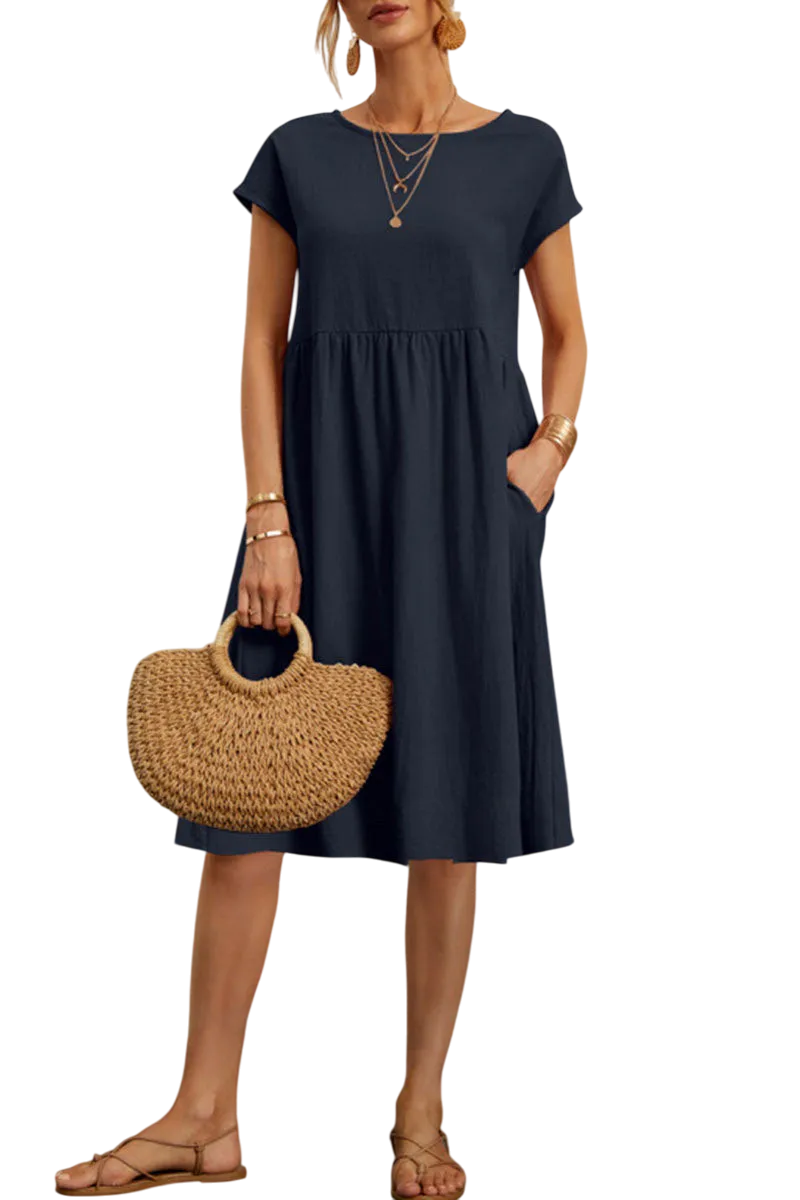 Alma - Robe Fluide Robe - Bleu Profond / S