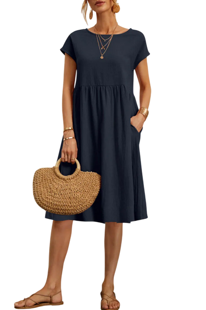 Alma - Robe Fluide Robe - Bleu Profond / S