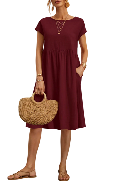 Alma - Robe Fluide Robe - Bourgogne / S