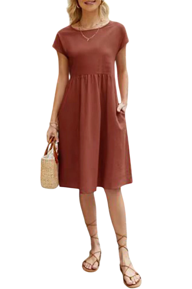 Alma - Robe Fluide Robe - Orange / S