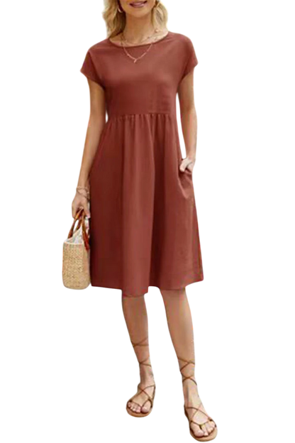 Alma - Robe Fluide Robe - Orange / S