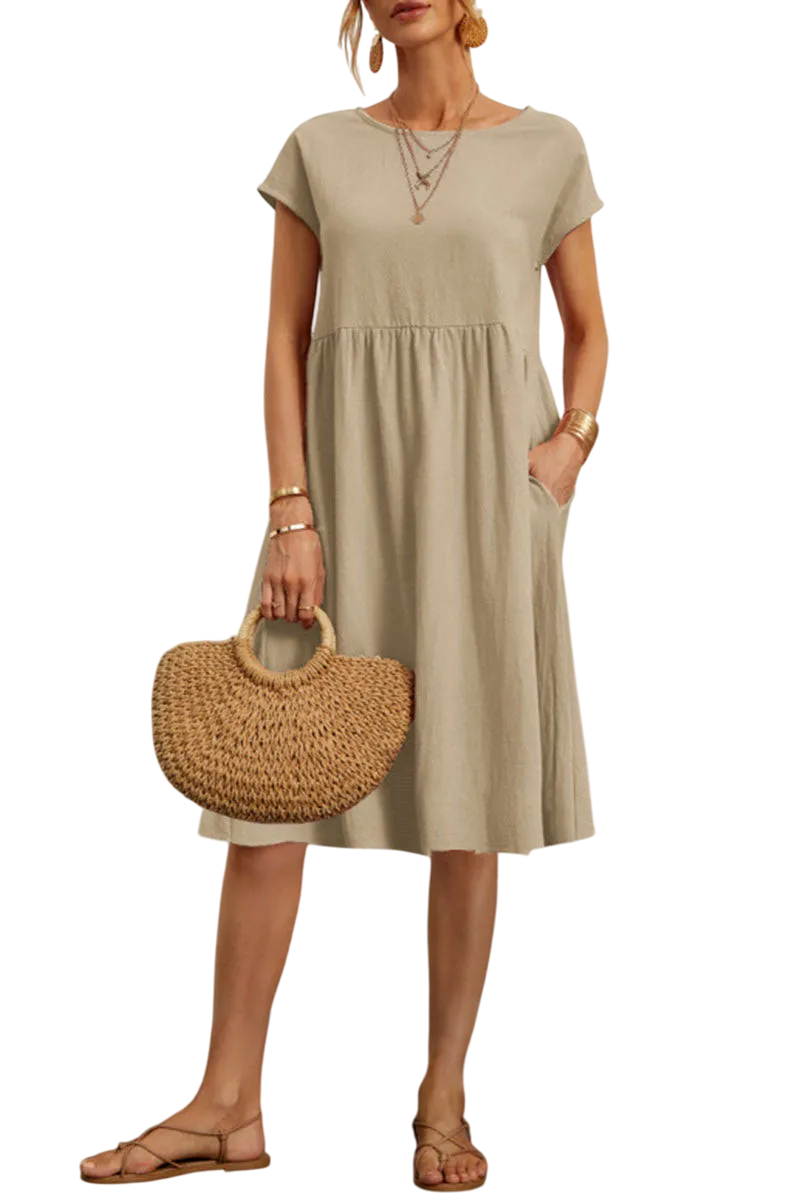 Alma - Robe Fluide Robe - Kaki / S
