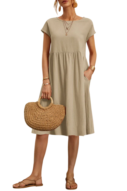 Alma - Robe Fluide Robe - Kaki / S