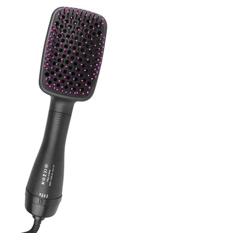 Brosse chauffante électrique 2-en-1 pour coiffage et séchage des cheveux
