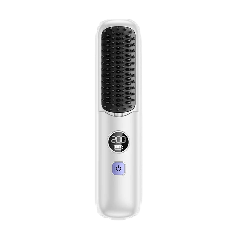 Brosse chauffante électrique coiffage cheveux - Affichage température numérique