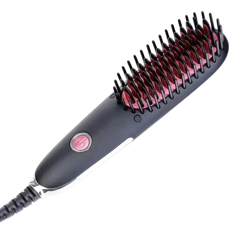 Brosse chauffante électrique lissante pour cheveux - Violet