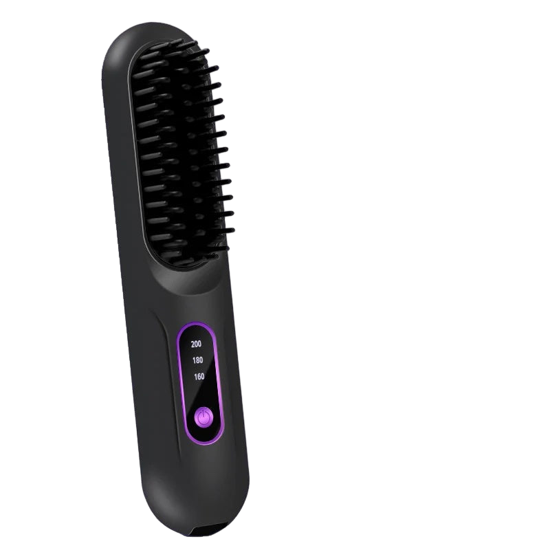 Brosse Lissante Électrique - Portable Rechargeable USB - Noir