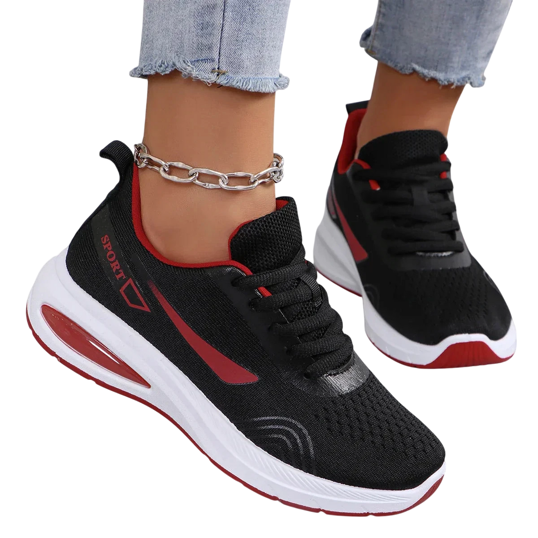 Chaussures de sport respirantes pour femme - noir / 37
