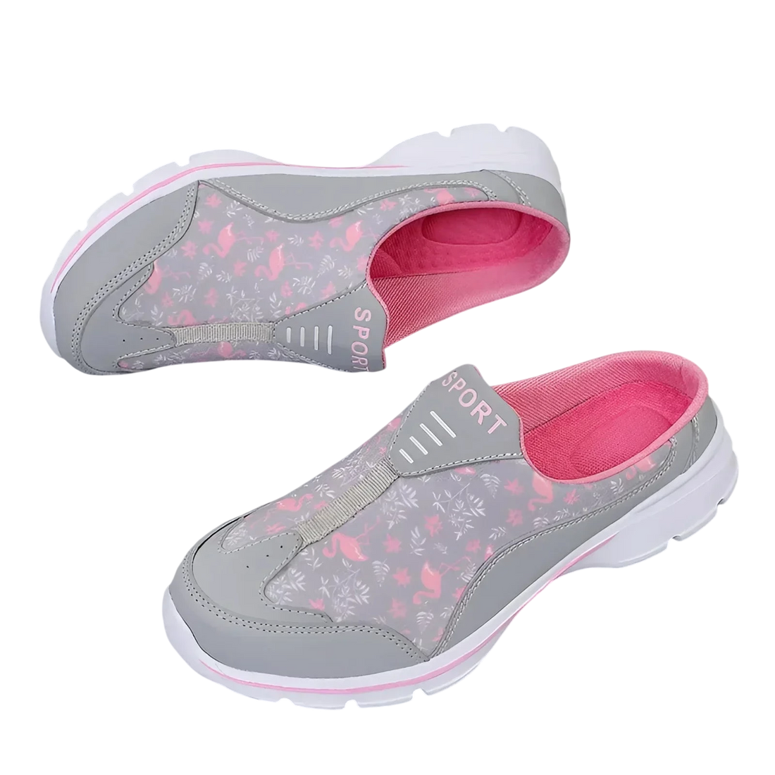 Chaussures Slip-on Sport Confort Imprimé Tropical Sans Lacets Femme - 35