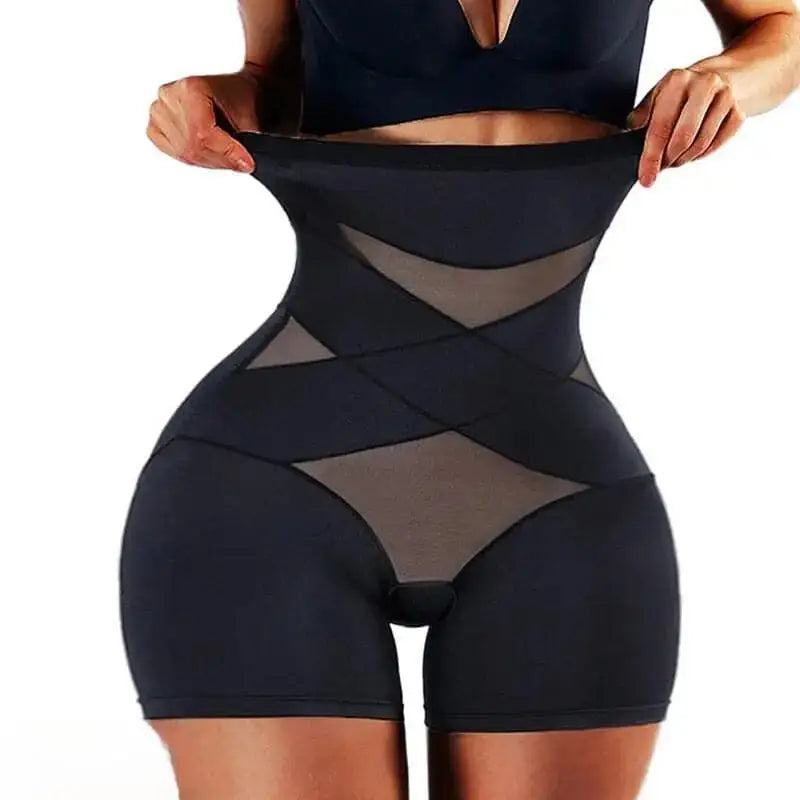 Gaine sculptante ventre plat avec maintien anti-roulement - Soutien abdominal et amélioration de posture - Short Noir
