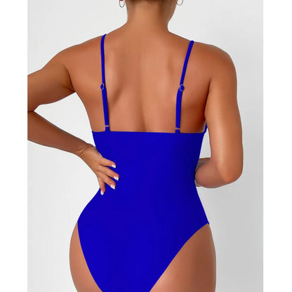 Maillot de Bain 1 Pièce Femme Push-Up - Confort Gainant et Dos Nu Élégant