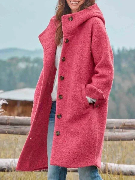 Manteau d’hiver élégant et confortable pour femme - Rose / S