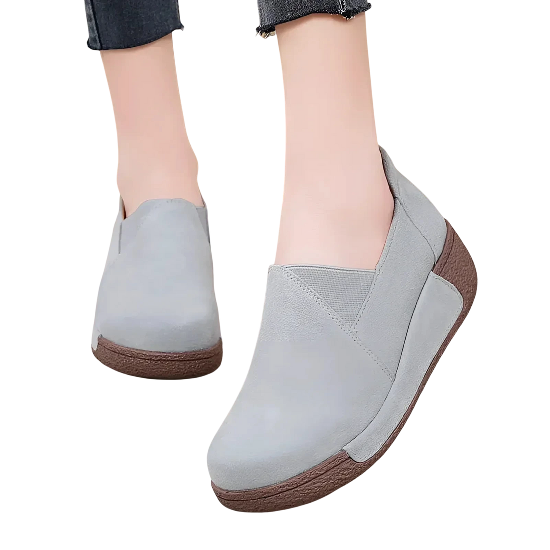 Mocassin Femme Confort Souple Semelle Adhérente