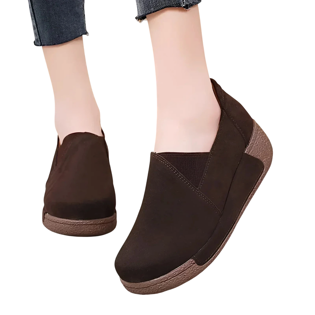 Mocassin Femme Confort Souple Semelle Adhérente