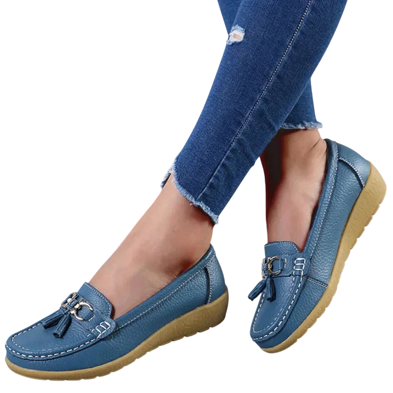 Mocassins Femme Cuir Avec Détails Métal