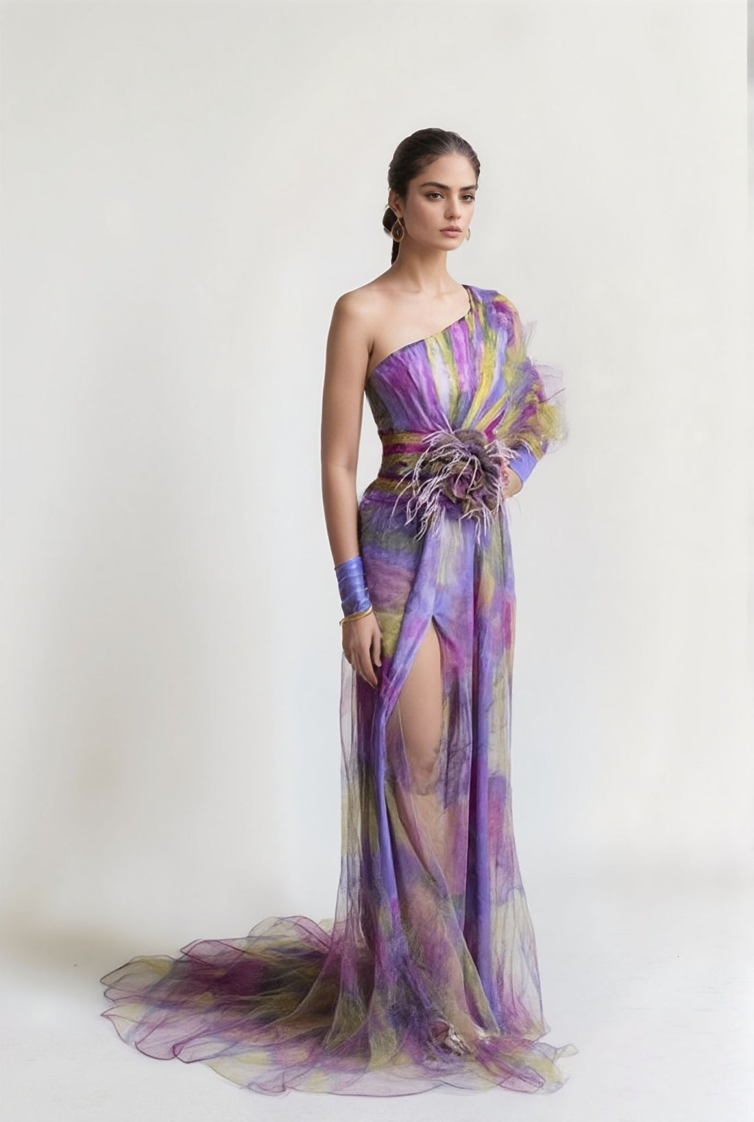 Orphéa - Robe Asymétrique Florale Tulle Robe