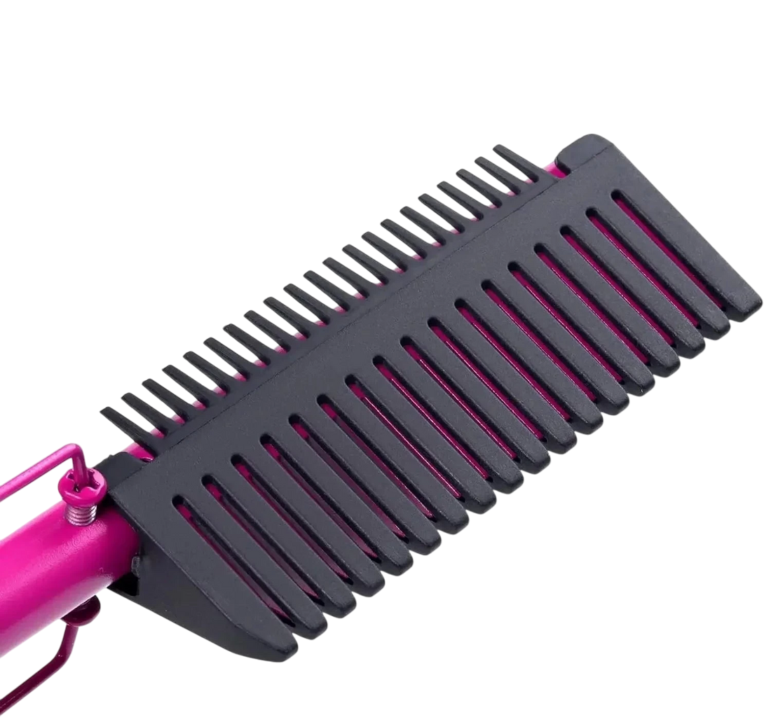 Peigne Chauffant Électrique Lissant Design Ergonomique