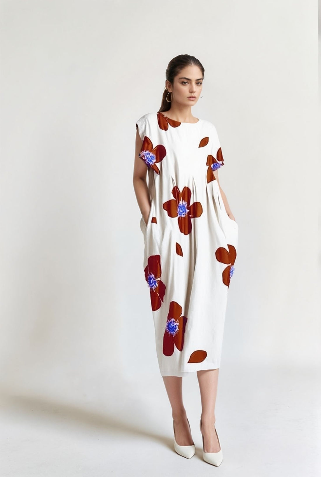Zéphyr Fleuri - Robe Longue à Motif Floral Robe